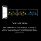 RAB GLow 25 ft String Light Extension, Wet Rated, Tunable White/RGB, 264 Lumens, 24V