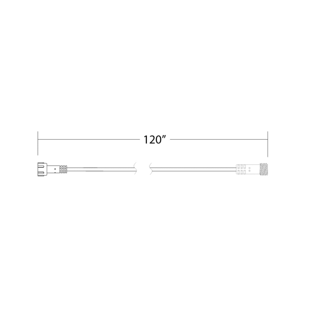 RAB Glow 10 ft Extension Cord for Decorative String Light, Wet Rated, 120V