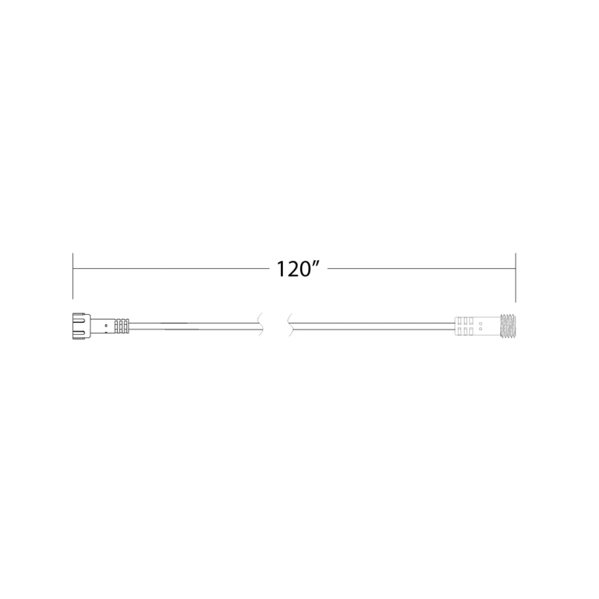 RAB Glow 10 ft Extension Cord for Decorative String Light, Wet Rated, 120V