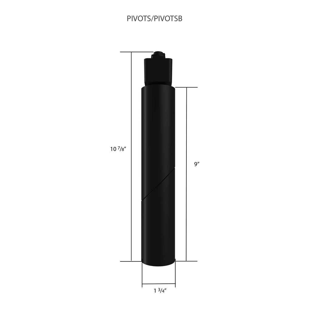 RAB Pivot Track Head, H-Type, Black, Selectable CCT, 812 Lumens, 24° Optics
