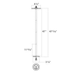 RAB Pivot Large Pendant Mount Kit, White