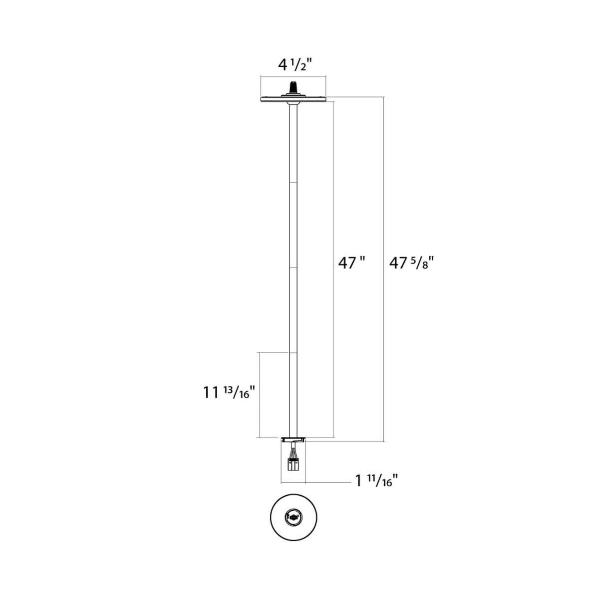 RAB Pivot Small Pendant Mount Kit, White
