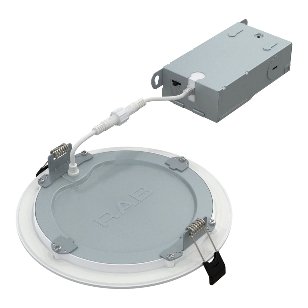 RAB WFR34-6 6 in. Smooth Round Downlight 13W Selectable CCT Wet Rated