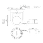 RAB WFR34-6 6 in. Smooth Round Downlight 13W Selectable CCT Wet Rated