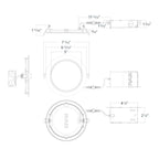 RAB WFR34-6B 6 in. Baffle Round Downlight 13W Selectable CCT Wet Rated
