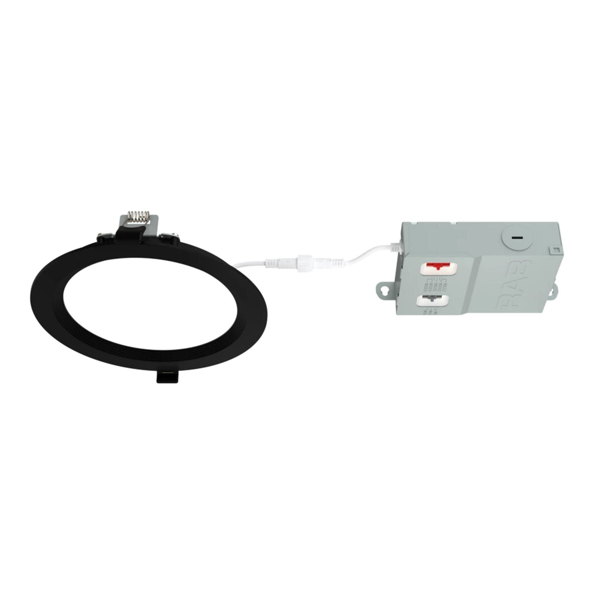 RAB WFRX-6BD-K 6 in Baffle Canless Wafer Downlight 15W Selectable CCT Black
