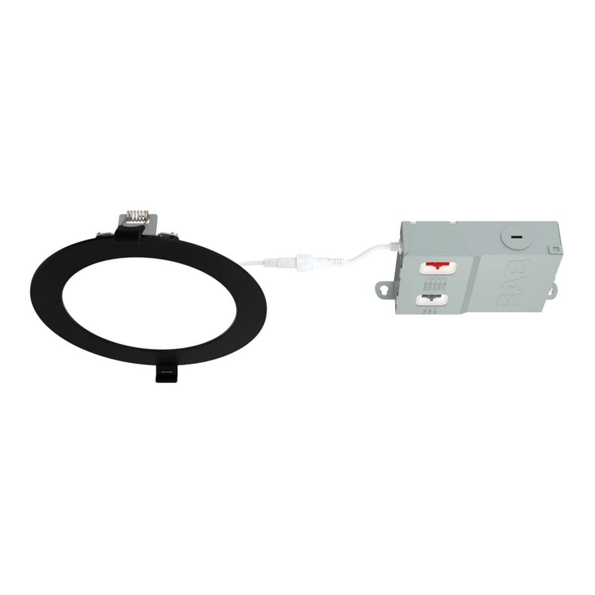 RAB WFRX-6D-K 6 in Smooth Canless Wafer Downlight 15W Selectable CCT Black