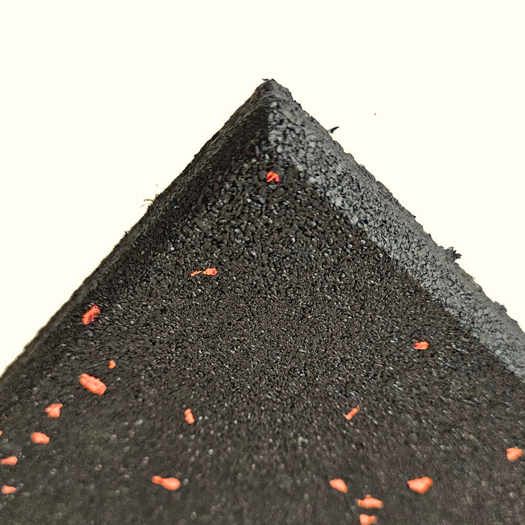 Commercial Premium Rubber Gym Flooring - Black/Red Flecks 1m x 1m x 15mm