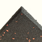 Commercial Premium Rubber Gym Flooring - Black/Red Flecks 1m x 1m x 15mm
