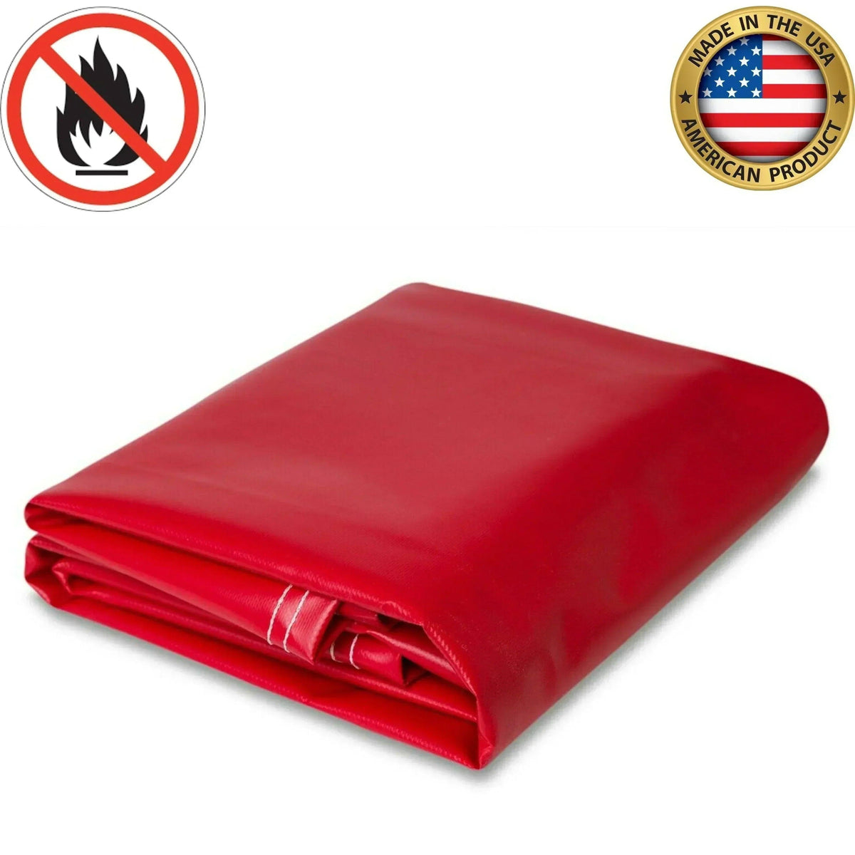 18 oz. Flame Retardant Vinyl Tarp - Red - 10' x 16'