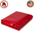 18 oz. Flame Retardant Vinyl Tarp - Red - 30' x 40'