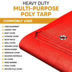 Red Poly Tarp 10' x 20'