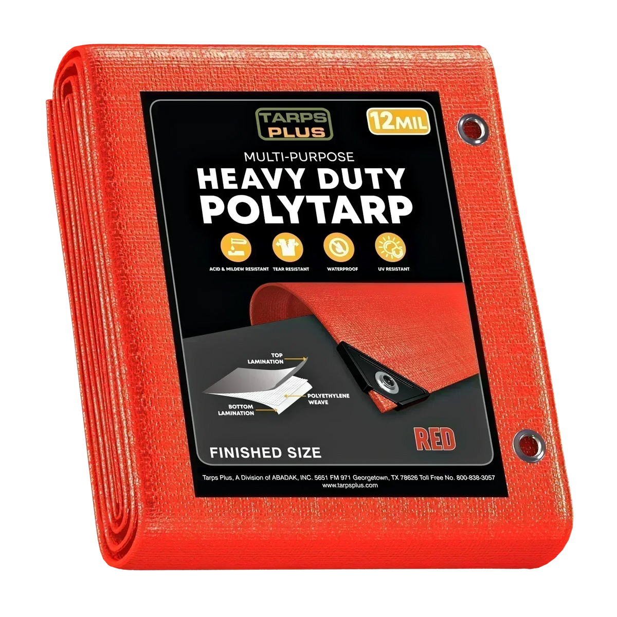 Red Poly Tarp 30' x 30'
