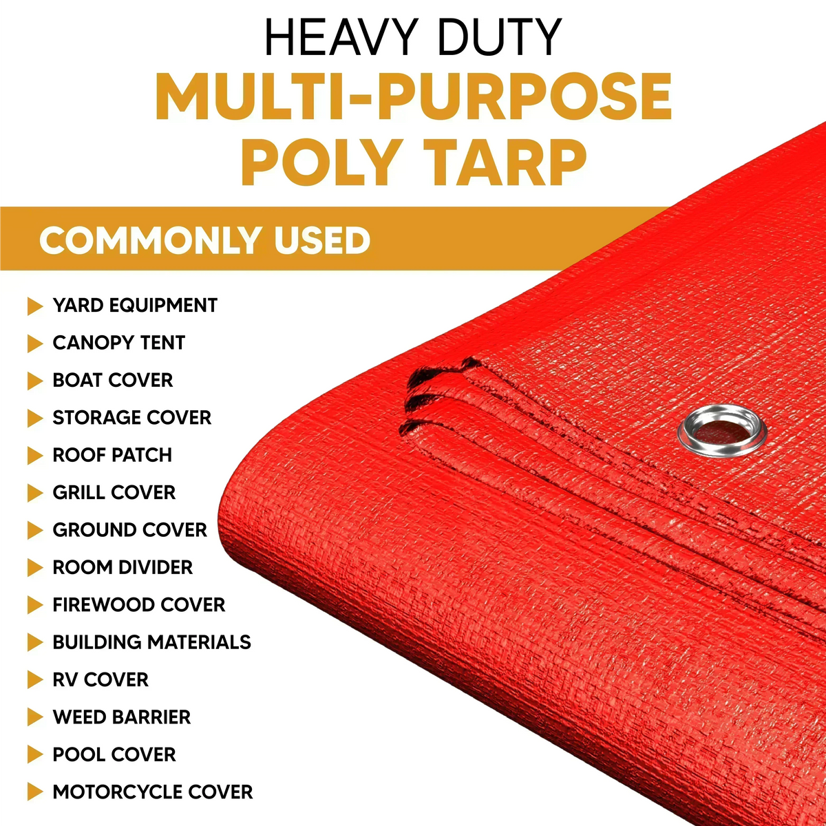 Red Poly Tarp 12' x 16' - Case of  5