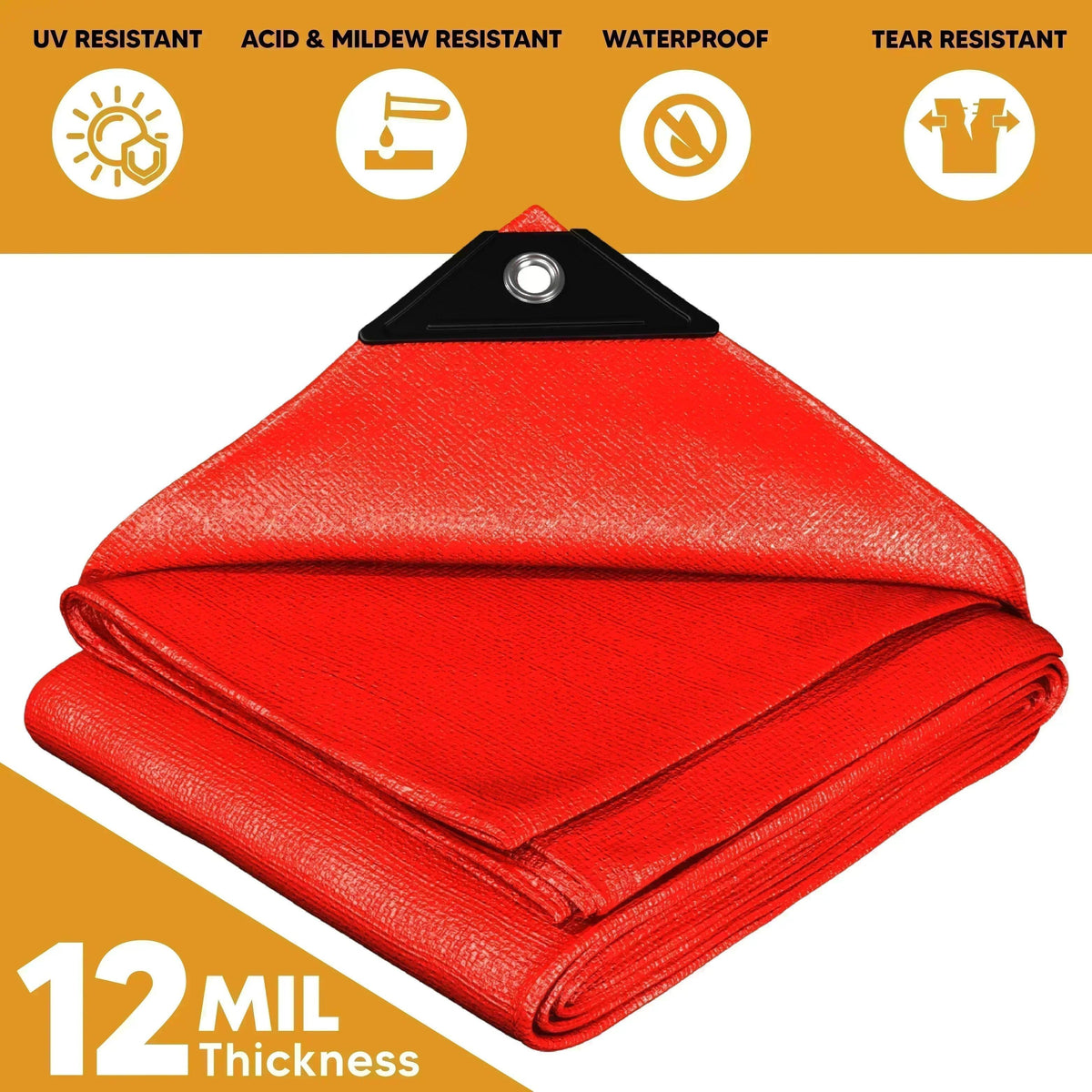 Red Poly Tarp 14' x 20' - Case of  3