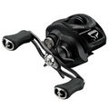 Daiwa Tatula TW 200 black low-profile baitcasting reel with ergonomic double paddle handles and precise adjustment knobs for smooth fishing tackle performance.