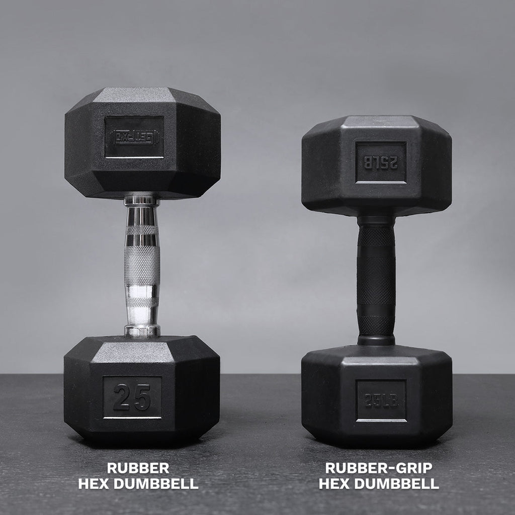 Rubber-Grip Hex Dumbbells [Piece]