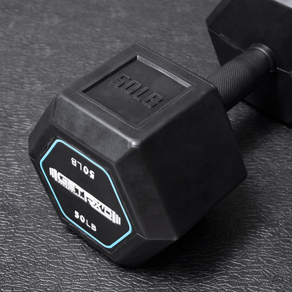 Rubber-Grip Hex Dumbbells [Piece]