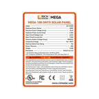 Rich Solar MEGA 100 Watt ONYX Black Monocrystalline Solar Panel
