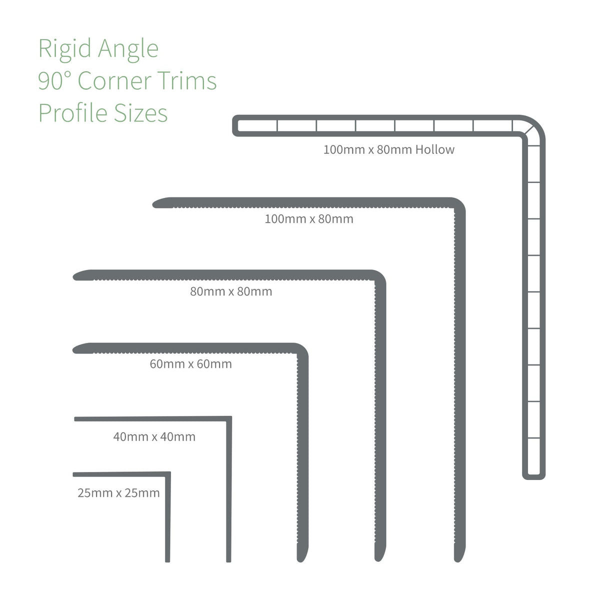 Rigid Angle 90° Corner Trim (1m)