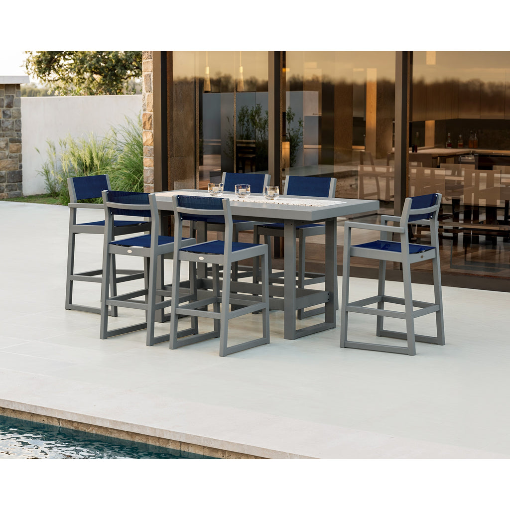EDGE Sling 7-Piece Bar Table Set