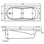 Sureste Single Ended Acrylic Bath - 1700 x 700mm