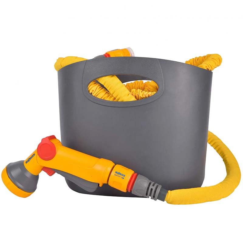 HOZELOCK Superhoze City 7.5m Hose with x2 Aquastop Connectors and Rose Spray Gun