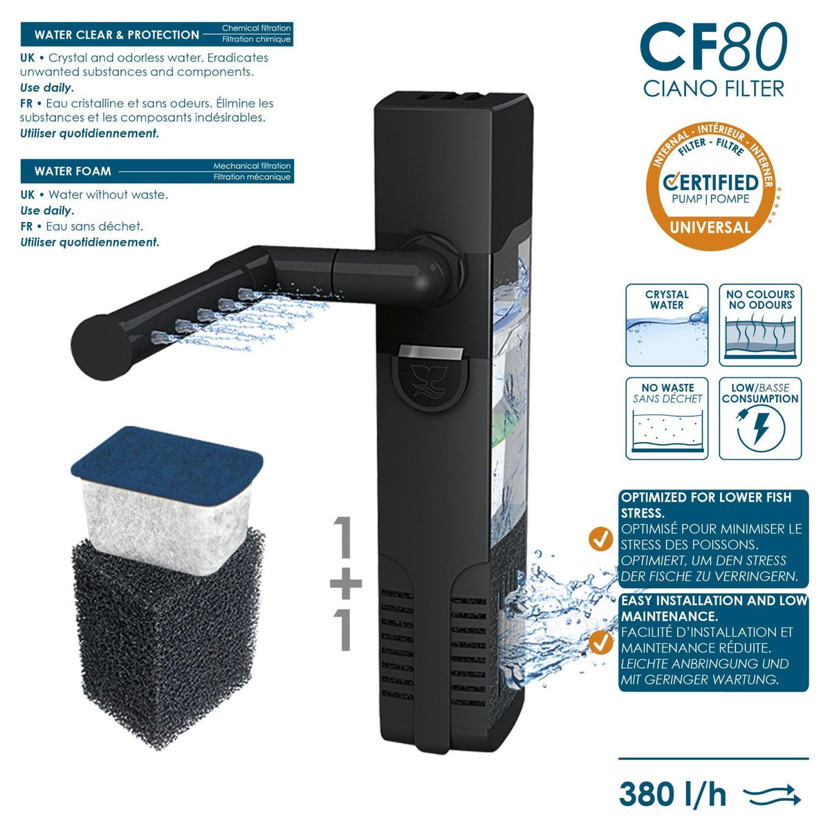 Ciano Aqua 60 Aquarium - CF80 with CF80 Filter