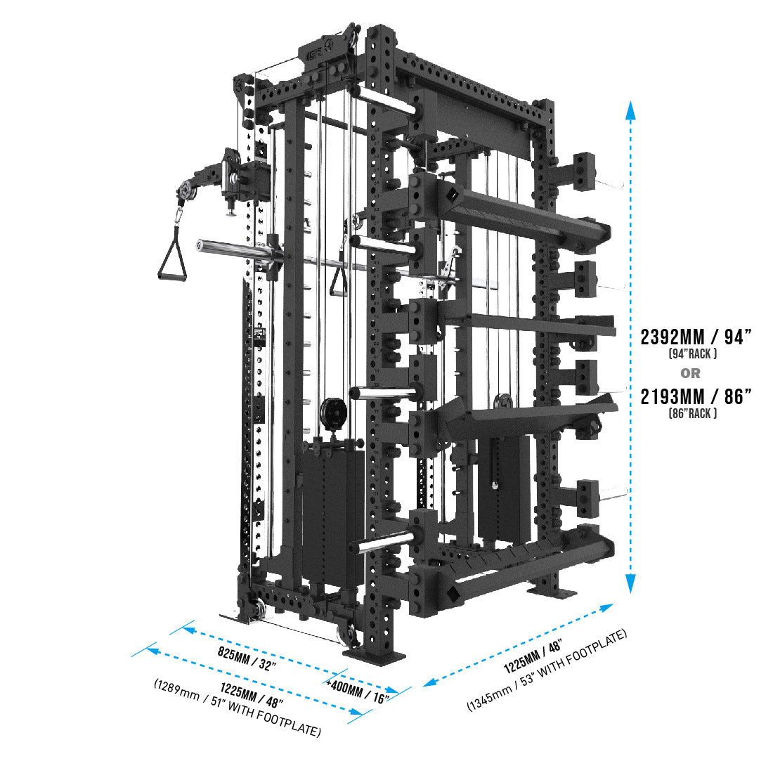 RX3 Tornado Compact Smith Machine Rack
