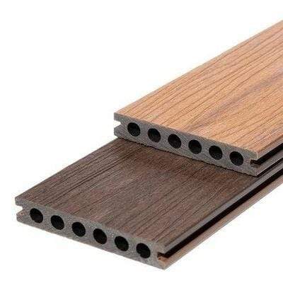 RynoTerrace Signature Woodgrain Reversible Composite Deck Board Sample