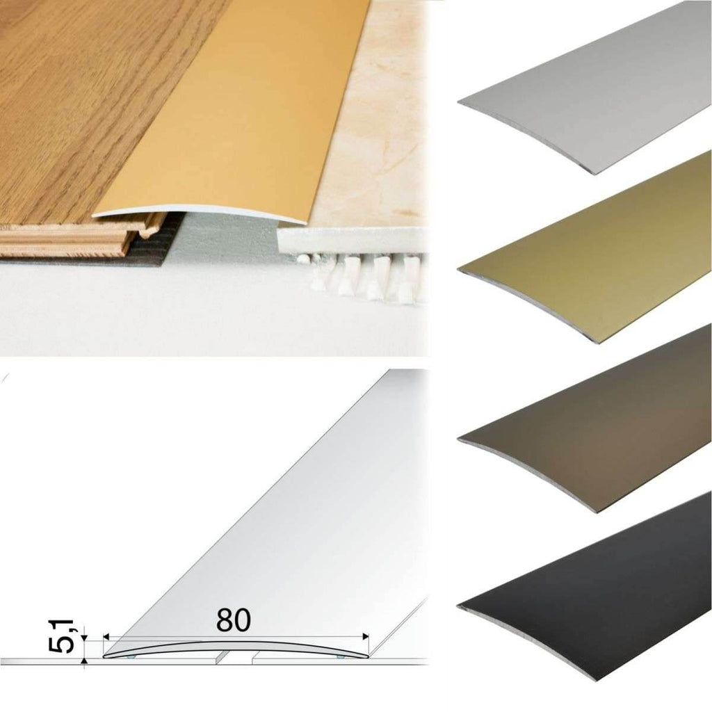 A71 80mm Anodised Aluminium Self Adhesive Door Threshold Strip