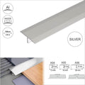 A55 18mm Anodised Aluminium Threshold Trim T Bar Transition Strip For Tiles - Cayrus World of Finishing