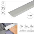 A54 13mm Anodised Aluminium Threshold Trim T Bar Transition Strip For Tiles - Cayrus World of Finishing