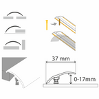 Aluminium Floor Edging Strip Door Threshold Adjustable for Smooth Floor Transitions S16