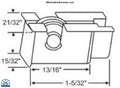 S1065 - Horizontal Sliding Window Roller With Plastic Housing 17/32 Inch dai Metal Wheel Reynolds