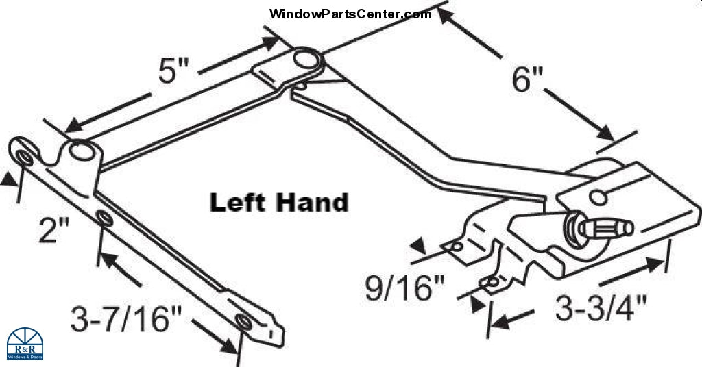 S1084 Pella Casement Roto Sill Mounted Operator