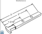S1087 - T Head Pivot Bar 3 inch long for double hung windows