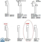 S1089 GU Window Handle Dirigent F/F  Low Profile Flat Without Spindle 6-25223-00-0 Tilt and turn
