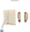 S1107 Amesbury Truth 16 Series Homegard Casement Window Sash Lock in the color White with two keepers for left and right hand casement window application
