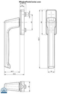 S1121 Gu Window Handle Dirigent-F Without Spindle 6-28072-00-0 Tilt And Turn Turn