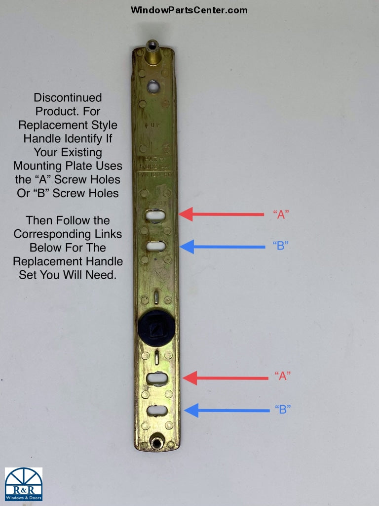 516 - W&F All Brass Sliding Patio Door Handle Set B Screw Hole Position - See Description to Order Replacement Option