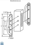 S3017-Amesbury Truth Olympus Handles Center Latch Handle Set For Sliding Patio Doors