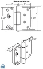 S4005 S4006 S4007 S4008 - Amesbury Truth Dual Adjustable Door Hinge HG210 HG200