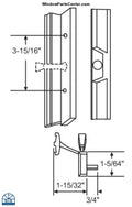 S4108 - Patio Door Handle Assembly 3 15/16 inch screw hole