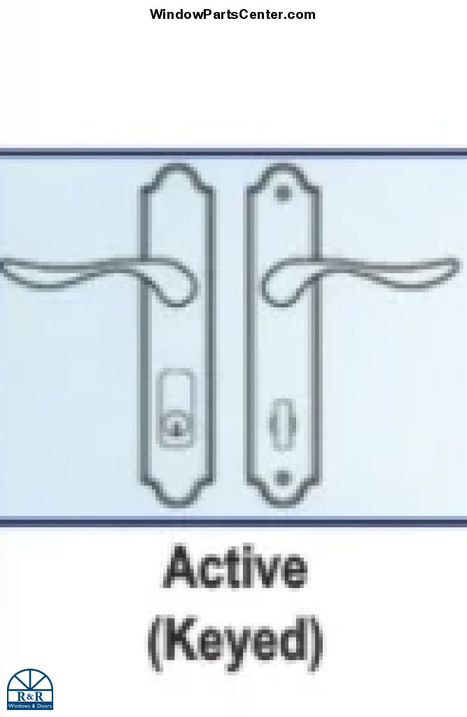 S4114 Gu Ferco 45Mm Swinging Door Handles Trim Sets - Handle Above Style Solid Brass / Satin Chrome