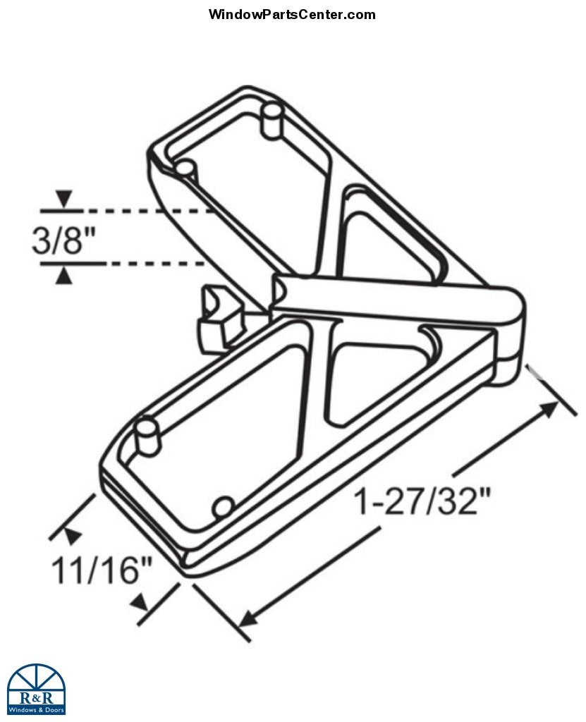S6010 - Outside Plastic Mitered ScreenCorner for 1 inch Frame