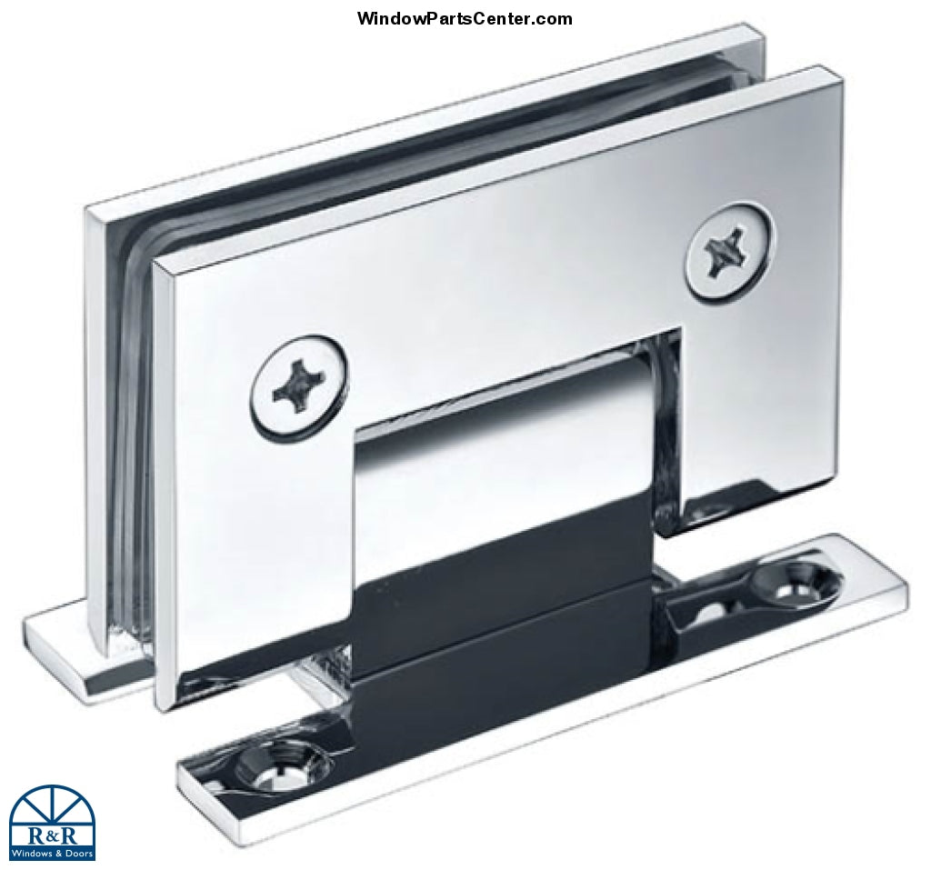 S802 Brixwell 22-244BCH-H and 22-224BNK-H Solid Brass Shower Hinge Square H Back Wall To Glass