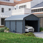 Onward 10' x 15' Heavy Duty Metal Carport with Galvanized Roof & Removable Sidewalls