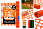 Orange Safety Barrier Fence - 4' x 50'