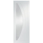 Salerno Internal White Primed Fire Door with Clear Glass